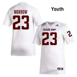 Texas A&M SEC #23 Jamarion Morrow Youth High School Football White Game Day Sewn Jersey 62574475