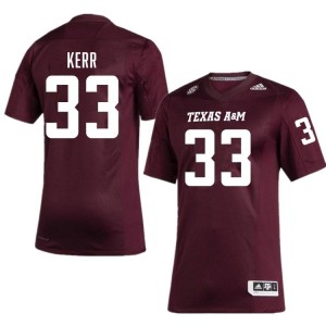 TAMU Maroon #33 Jarred Kerr Men Authentic SEC Player Pro-Stitched Football Jersey 70585438