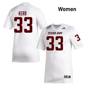 Women Jarred Kerr TAMU Pride #33 White SEC Sewn College Football Jersey 49599477