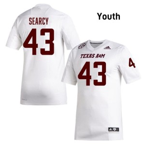 Jeremiah Searcy Youth Licensed #43 Aggies SEC White Football University High-Quality Jersey 75197714