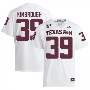 #39 John Kimbrough Texas A&M SEC Football NCAA Embroidered Numbers Jersey (Men, White) 10881653