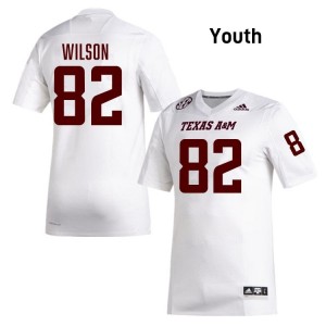 #82 Jonah Wilson Texas A&M SEC Football College Embroidered Numbers Jersey (Youth, White) 56978812