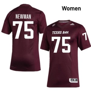 Texas A&M SEC #75 Jonte Newman Women NCAA Football Maroon Game Day Sewn Jersey 54590127