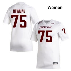 Jonte Newman Women Licensed #75 Texas A&M Aggies SEC White Football High School High-Quality Jersey 33533038
