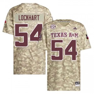 Men Jordan Lockhart Aggies Pride #54 Beige SEC Sewn University Football Jersey 19953301