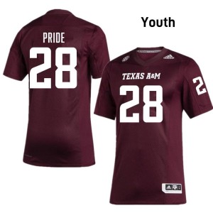 Genuine Jordan Pride TAMU #28 Maroon Youth NCAA SEC High-Performance Football Jersey 44038007