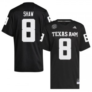 #8 Jordan Shaw Texas A&M SEC Football University Embroidered Numbers Jersey (Men, Black) 61058516