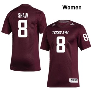 Aggies Maroon #8 Jordan Shaw Women Authentic SEC High School Pro-Stitched Football Jersey 73714974