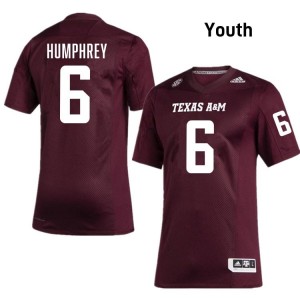 TAMU SEC #6 Julio Humphrey Youth High School Football Maroon Game Day Sewn Jersey 46710446