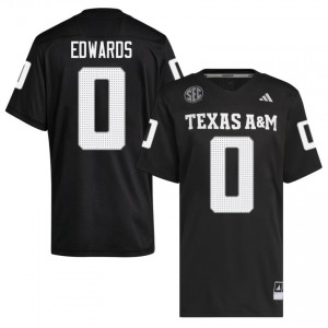Men KJ Edwards Aggies Pride #0 Black SEC Sewn High School Football Jersey 21521670