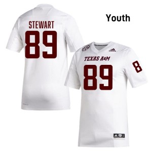 Kade Stewart Youth Licensed #89 Aggies SEC White Football Player High-Quality Jersey 28082149