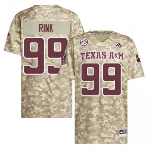 Aggies Beige #99 Landon Rink Men Authentic SEC University Pro-Stitched Football Jersey 45987174