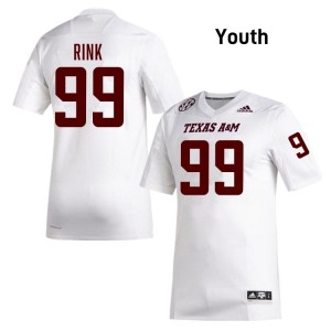 #99 Landon Rink Aggies SEC Football University Embroidered Numbers Jersey (Youth, White) 72140560