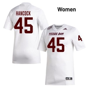 Levi Hancock Women Licensed #45 TAMU SEC White Football Player High-Quality Jersey 84408020