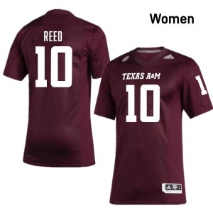 Aggies Maroon #10 Marcel Reed Women Authentic SEC Player Pro-Stitched Football Jersey 46145058