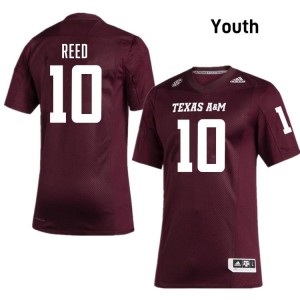 Genuine Marcel Reed Texas A&M Aggies #10 Maroon Youth High School SEC High-Performance Football Jersey 84422409