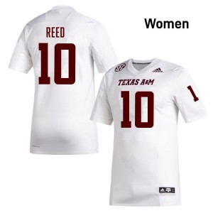 White Marcel Reed #10 TAMU Legacy Edition Football Women NCAA Durable-Stitched SEC Jersey 85877587