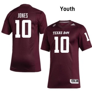 Maroon Marco Jones #10 Texas A&M Aggies Legacy Edition Football Youth High School Durable-Stitched SEC Jersey 81052201