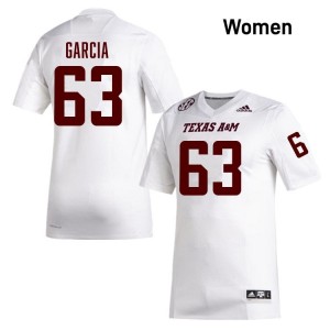 TAMU SEC #62 Marcus Garcia Women College Football White Game Day Sewn Jersey 50470506
