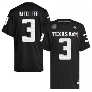#3 Marcus Ratcliffe Texas A&M SEC Football High School Embroidered Numbers Jersey (Men, Black) 34597623