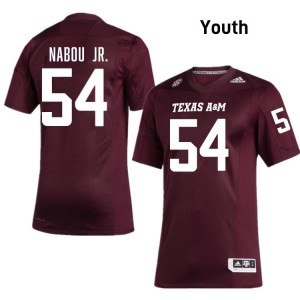 Genuine Mark Nabou Jr. TAMU #54 Maroon Youth High School SEC High-Performance Football Jersey 38558799