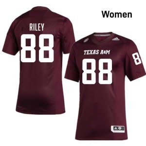 Women Micah Riley Aggies Pride #88 Maroon SEC Sewn High School Football Jersey 27541995