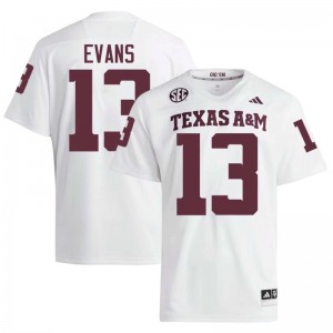 #13 Mike Evans Texas A&M SEC Football College Embroidered Numbers Jersey (Men, White) 25067500