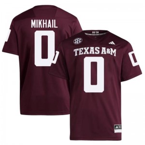 Maroon Noah Mikhail #0 12th Man Legacy Edition Football Men Player Durable-Stitched SEC Jersey 76232080