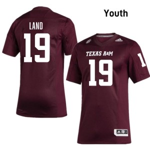 Maroon Paxton Land #19 Texas A&M Aggies Legacy Edition Football Youth College Durable-Stitched SEC Jersey 92726689