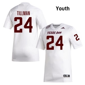 White Ramarian Tillman #24 Aggies Legacy Edition Football Youth University Durable-Stitched SEC Jersey 51526877