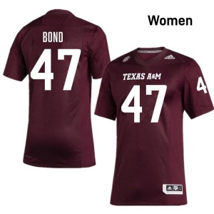 Women Randy Bond Aggies Pride #47 Maroon SEC Sewn Player Football Jersey 98348900