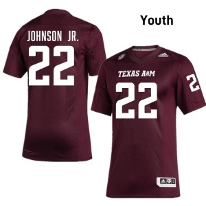 Rashad Johnson Jr. Youth Licensed #22 Texas A&M Aggies SEC Maroon Football Player High-Quality Jersey 14713889