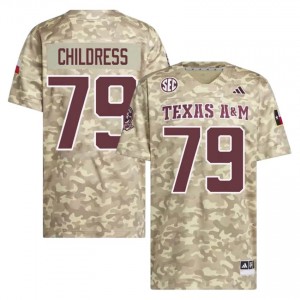 #79 Ray Childress Texas A&M SEC Football NCAA Embroidered Numbers Jersey (Men, Beige) 49615374