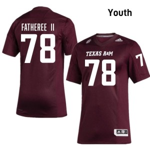 Texas A&M Aggies SEC #78 Reuben Fatheree II Youth High School Football Maroon Game Day Sewn Jersey 19614519