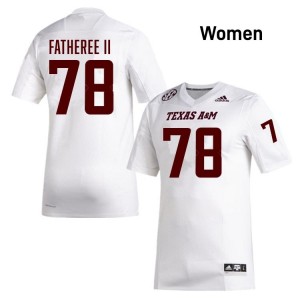 Genuine Reuben Fatheree II TAMU #78 White Women NCAA SEC High-Performance Football Jersey 16090107