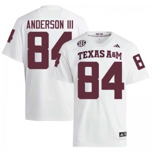 Genuine Richie Anderson III Texas A&M Aggies #84 White Men High School SEC High-Performance Football Jersey 36314195