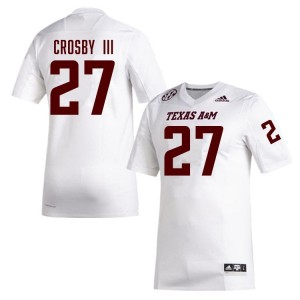 Genuine Ronnie Crosby III Aggies #27 White Men NCAA SEC High-Performance Football Jersey 51365744