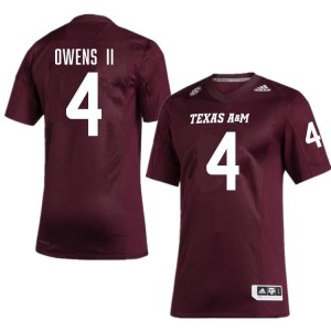 TAMU Maroon #4 Rueben Owens II Men Authentic SEC Player Pro-Stitched Football Jersey 34718650