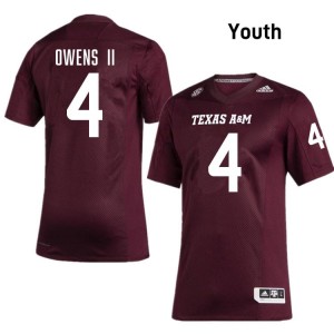 Rueben Owens II Youth Licensed #4 Texas A&M Aggies SEC Maroon Football University High-Quality Jersey 69936372