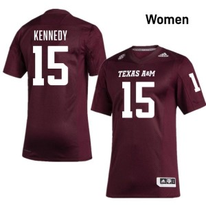 Texas A&M SEC #15 Rylan Kennedy Women NCAA Football Maroon Game Day Sewn Jersey 55880794