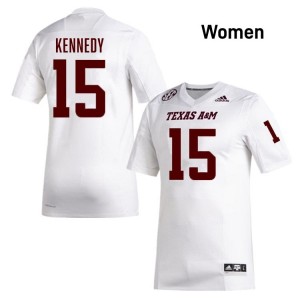 Rylan Kennedy Women Licensed #15 Texas A&M Aggies SEC White Football High School High-Quality Jersey 67506383