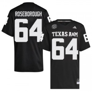 Sam Roseborough Men Licensed #64 Texas A&M SEC Black Football High School High-Quality Jersey 19465629