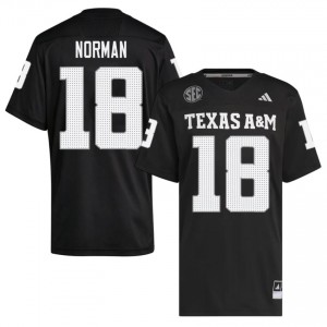 TAMU SEC #18 TK Norman Men NCAA Football Black Game Day Sewn Jersey 86597702