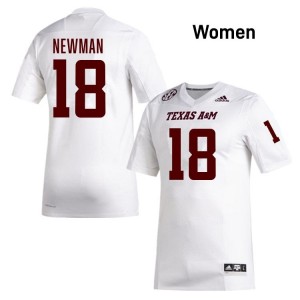 Genuine TK Norman TAMU #18 White Women University SEC High-Performance Football Jersey 30669155