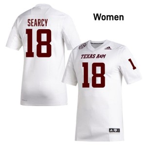 Texas A&M Aggies White #18 T.J. Searcy Women Authentic SEC University Pro-Stitched Football Jersey 97455601