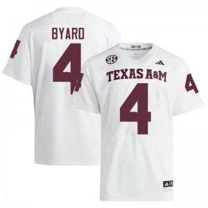 TAMU SEC #4 Tawfiq Byard Men University Football White Game Day Sewn Jersey 30137908