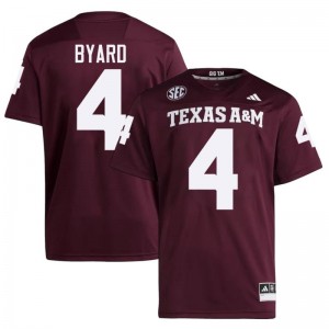 Aggies Maroon #4 Tawfiq Byard Men Authentic SEC NCAA Pro-Stitched Football Jersey 32640844