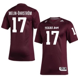 Men Theo Melin Ohrstrom Texas A&M Aggies Pride #17 Maroon SEC Sewn University Football Jersey 66086165
