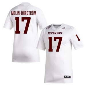 Aggies White #17 Theo Melin Ohrstrom Men Authentic SEC Player Pro-Stitched Football Jersey 29852095
