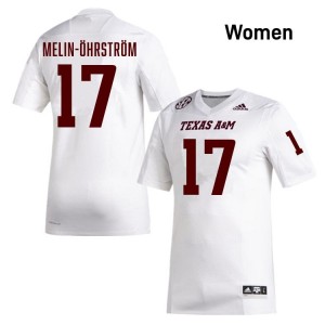 Genuine Theo Melin Ohrstrom Texas A&M Aggies #17 White Women High School SEC High-Performance Football Jersey 86735412